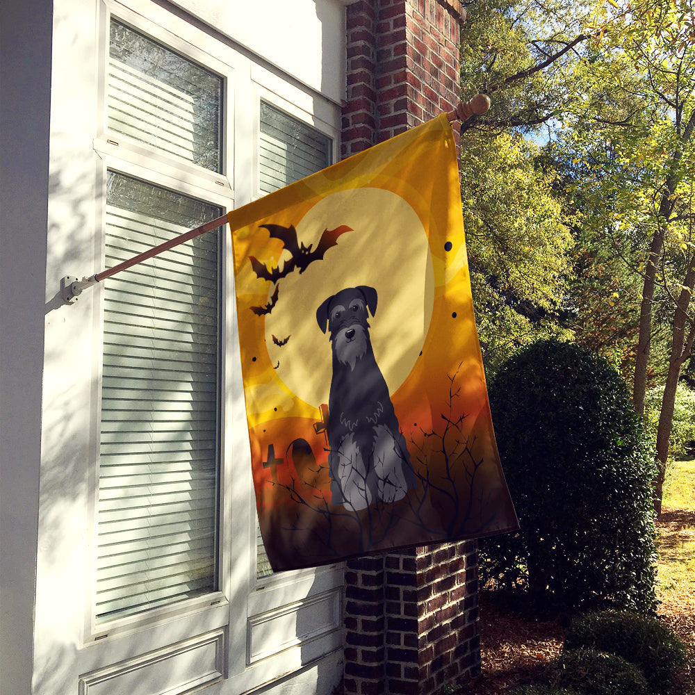 Halloween Standard Schnauzer Black House Flag 28x40 Porch Sleeve Pole Decorative Outside Yard Banner Artwork Wall Hanging, Polyester