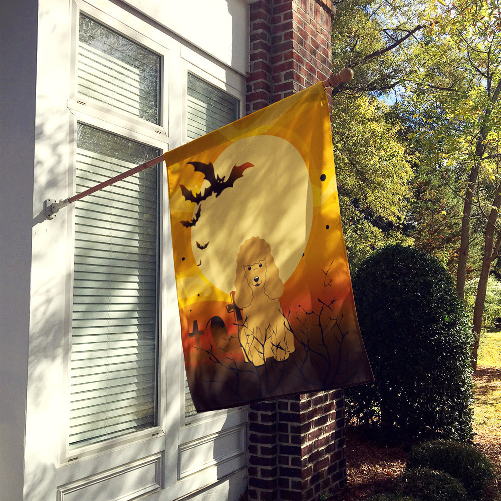 Halloween Poodle Tan House Flag 28x40 Porch Sleeve Pole Decorative Outside Yard Banner Artwork Wall Hanging, Polyester