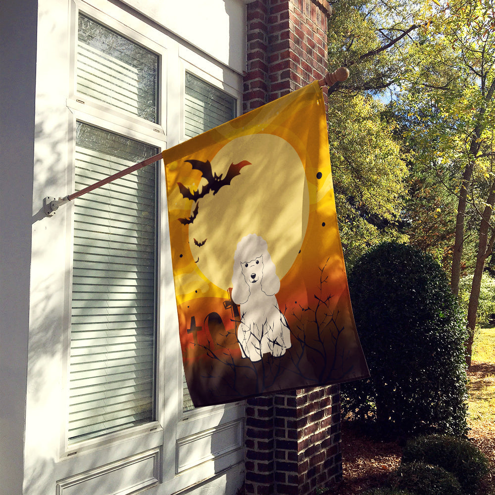 Halloween Poodle White House Flag 28x40 Porch Sleeve Pole Decorative Outside Yard Banner Artwork Wall Hanging, Polyester