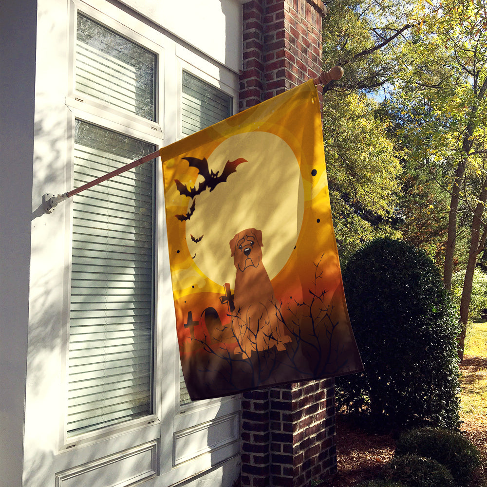 Halloween Dogue de Bourdeaux House Flag 28x40 Porch Sleeve Pole Decorative Outside Yard Banner Artwork Wall Hanging, Polyester