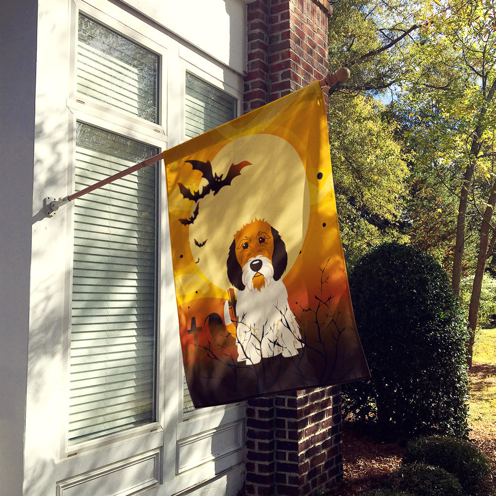 Halloween Petit Basset Griffon Veenden House Flag 28x40 Porch Sleeve Pole Decorative Outside Yard Banner Artwork Wall Hanging, Polyester