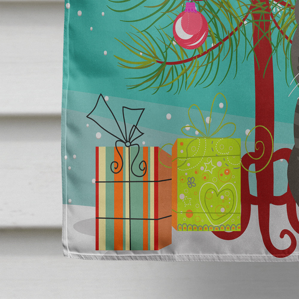 American Curl Cat Merry Christmas Tree House Flag 28x40 Porch Sleeve Pole Decorative Outside Yard Banner Artwork Wall Hanging, Polyester