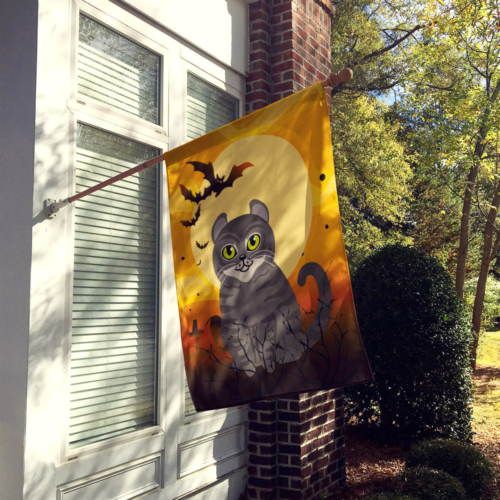 Halloween American Curl Cat House Flag 28x40 Porch Sleeve Pole Decorative Outside Yard Banner Artwork Wall Hanging, Polyester
