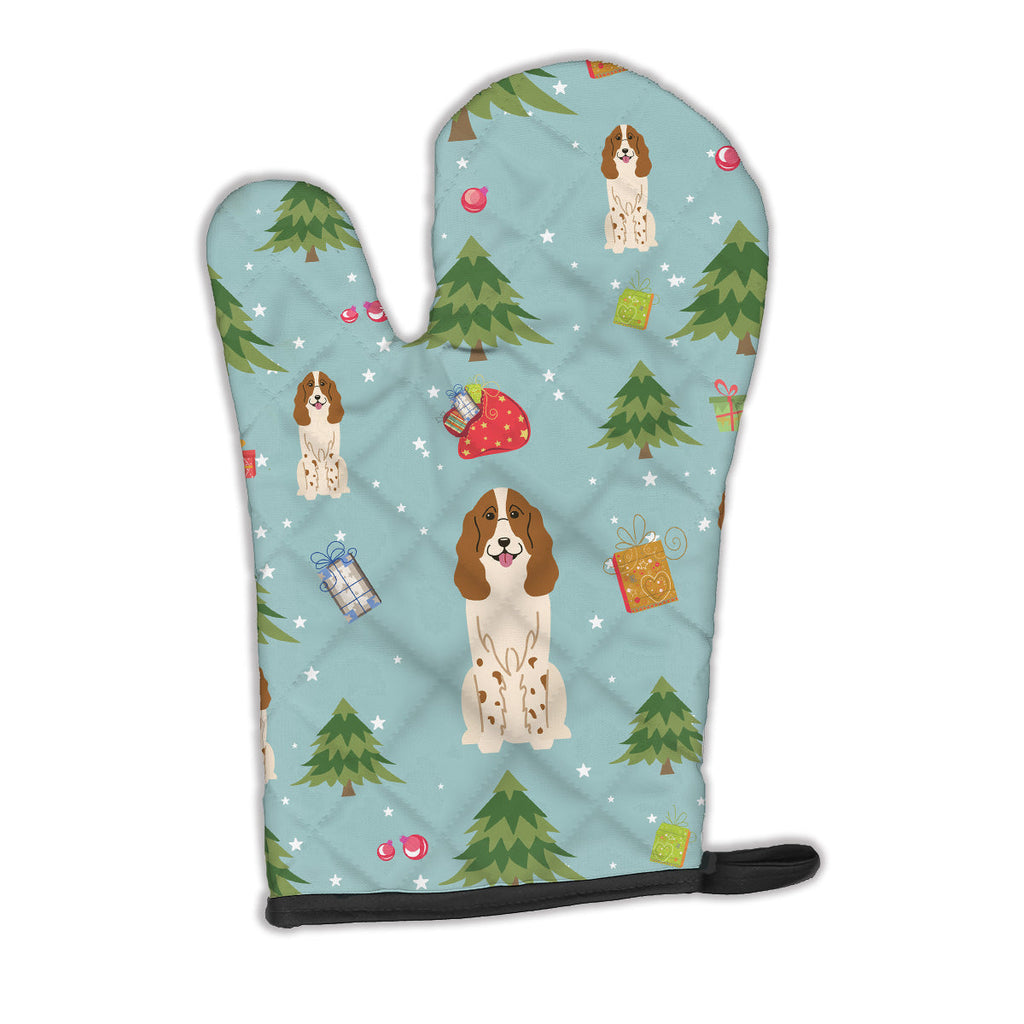 Christmas Russian Spaniel Oven Mitt Heat Resistant Thick Oven Mitt for Hot Pans and Oven, Kitchen Mitt Protect Hands, Cooking Baking Glove