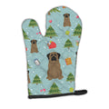 Christmas Bullmastiff Oven Mitt Heat Resistant Thick Oven Mitt for Hot Pans and Oven, Kitchen Mitt Protect Hands, Cooking Baking Glove