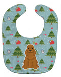Christmas Cocker Spaniel Red Baby Bib Easy-Clean Baby Bib Baby Feeding Accessory Baby Mealtime Essential, 10 x 13, Multicolor
