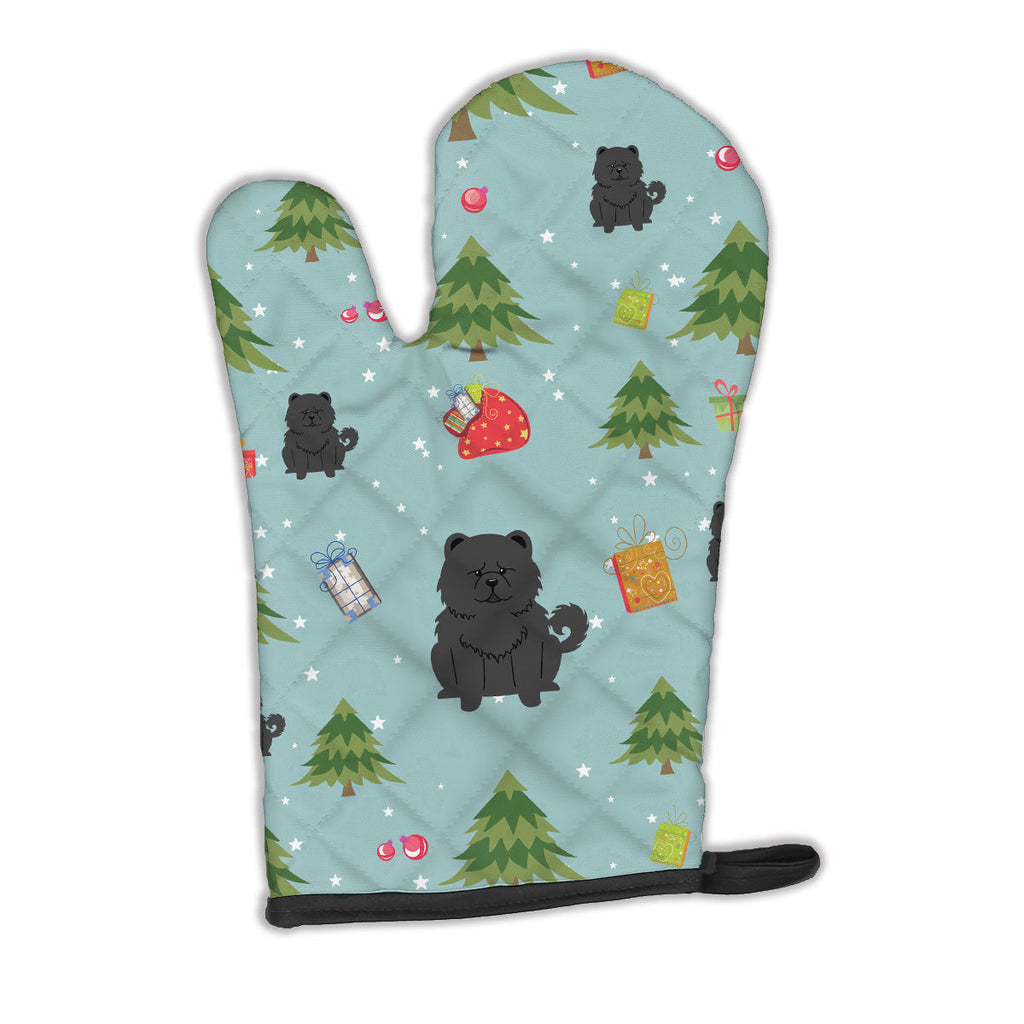 Christmas Chow Chow Black Oven Mitt Heat Resistant Thick Oven Mitt for Hot Pans and Oven, Kitchen Mitt Protect Hands, Cooking Baking Glove