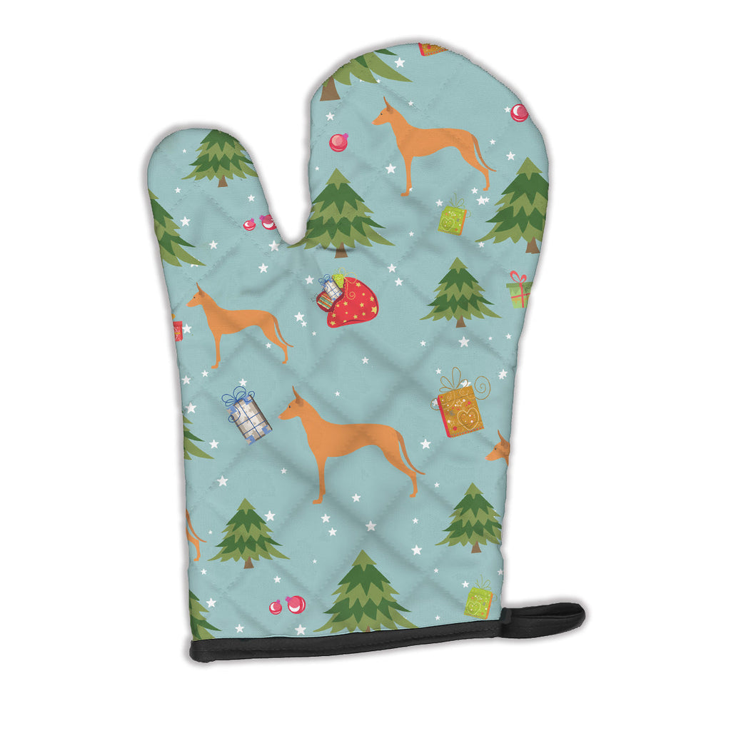 Christmas Pharaoh Hound Oven Mitt Heat Resistant Thick Oven Mitt for Hot Pans and Oven, Kitchen Mitt Protect Hands, Cooking Baking Glove