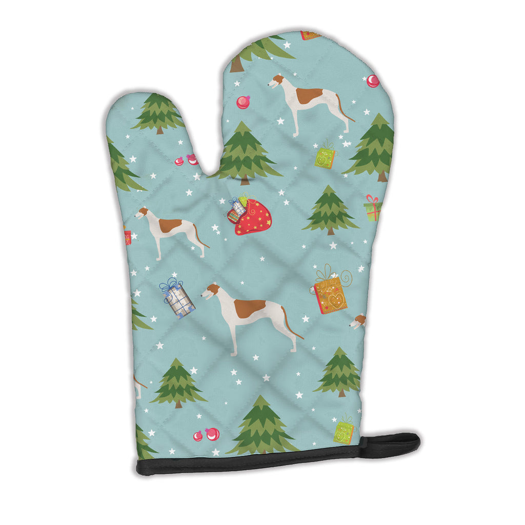Christmas Greyhound Oven Mitt Heat Resistant Thick Oven Mitt for Hot Pans and Oven, Kitchen Mitt Protect Hands, Cooking Baking Glove