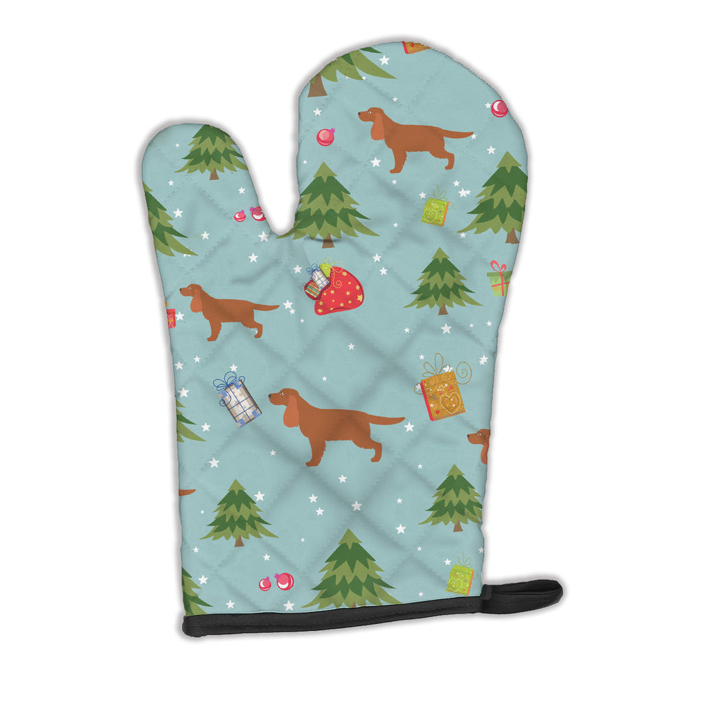 Christmas English Cocker Spaniel Oven Mitt Heat Resistant Thick Oven Mitt for Hot Pans and Oven, Kitchen Mitt Protect Hands, Cooking Baking Glove