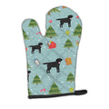 Christmas Black Labrador Retriever Oven Mitt Heat Resistant Thick Oven Mitt for Hot Pans and Oven, Kitchen Mitt Protect Hands, Cooking Baking Glove