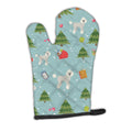Christmas Poodle Oven Mitt Heat Resistant Thick Oven Mitt for Hot Pans and Oven, Kitchen Mitt Protect Hands, Cooking Baking Glove