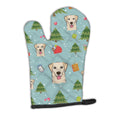 Christmas Golden Retriever Oven Mitt Heat Resistant Thick Oven Mitt for Hot Pans and Oven, Kitchen Mitt Protect Hands, Cooking Baking Glove
