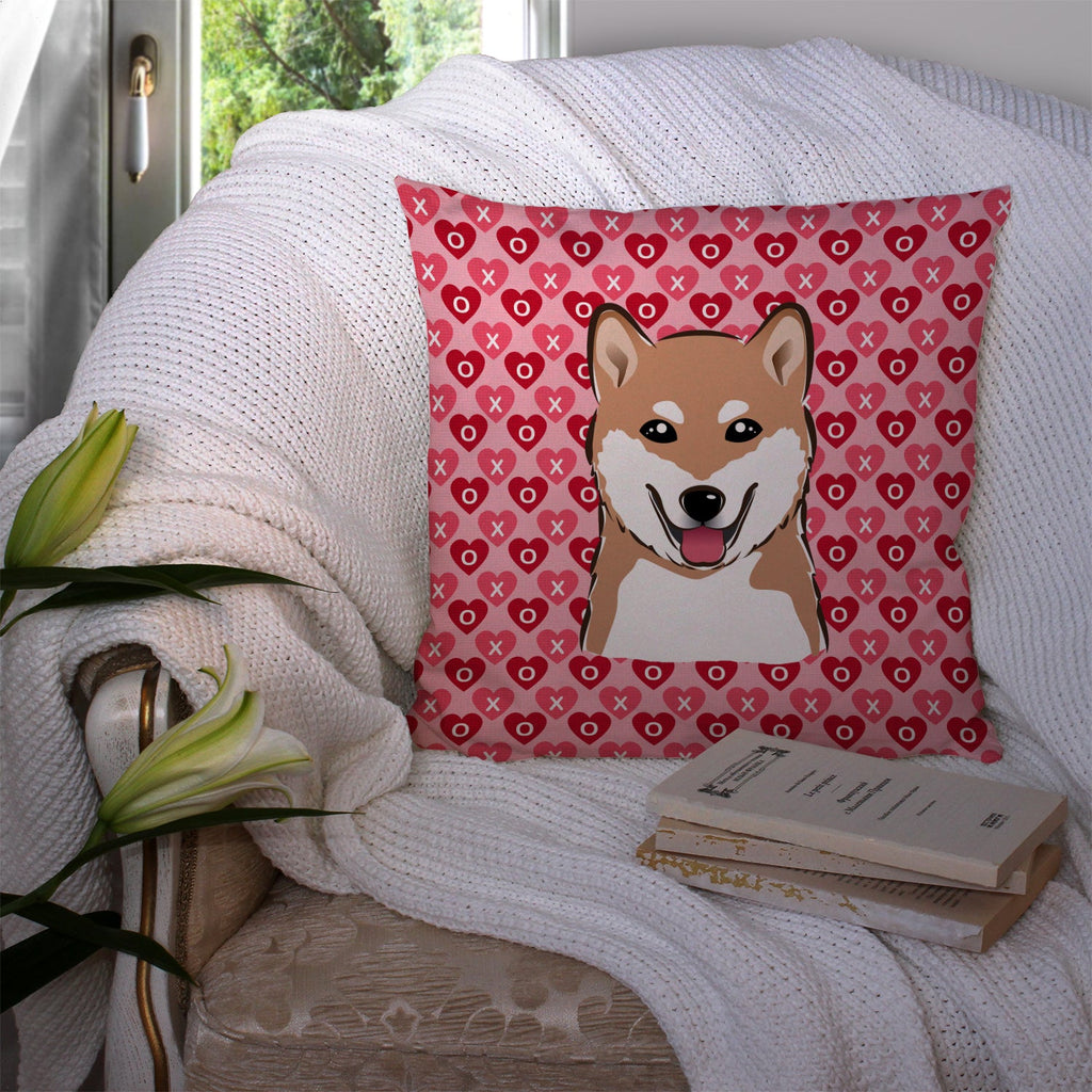 Shiba Inu Decorative Throw Pillow 14x14 Indoor Outdoor Accent Cushion, Fabric Cover with Insert for Sofa, Bed, Porch & Living Room