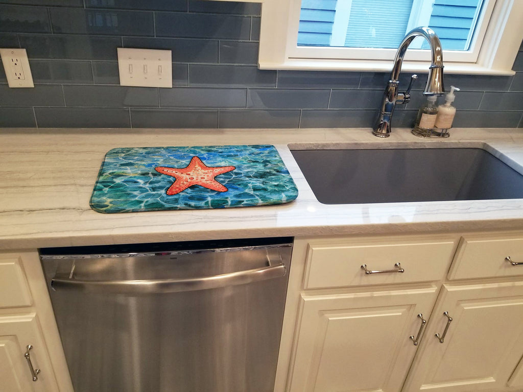 Starfish Dish Drying Mat Absorbent Dish Drying Mat Pad for Kitchen Counter Dish Drainer Mat for Countertop, 14 x 21", Multicolor