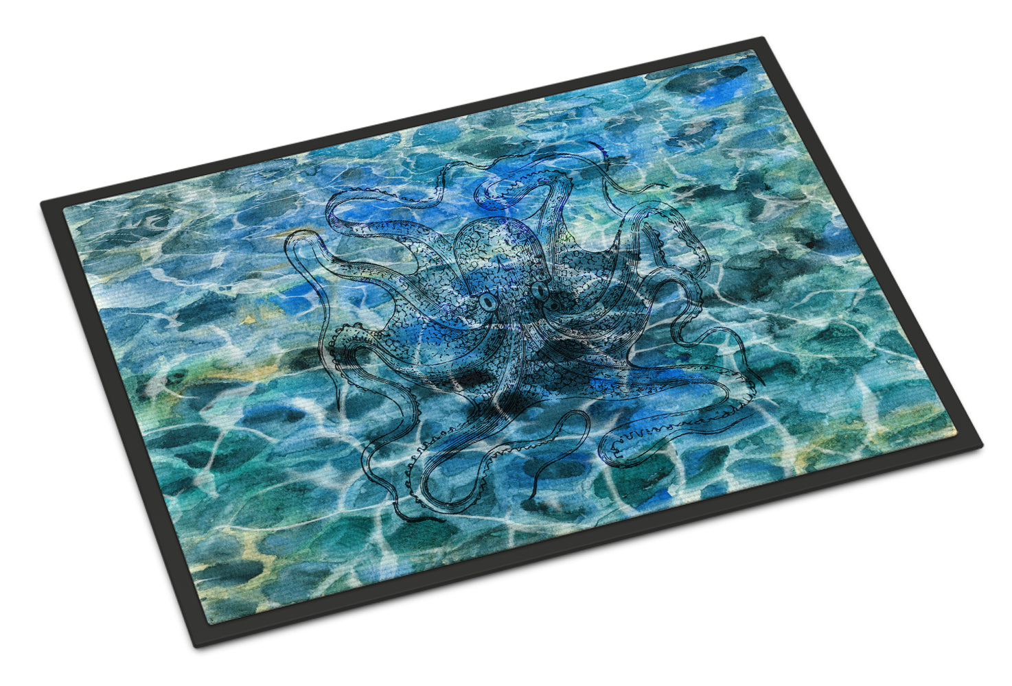 Octopus Under water Doormat Indoor Outdoor 18H X 27W Front Door Mat Rugs for Entryway, Non Slip Washable