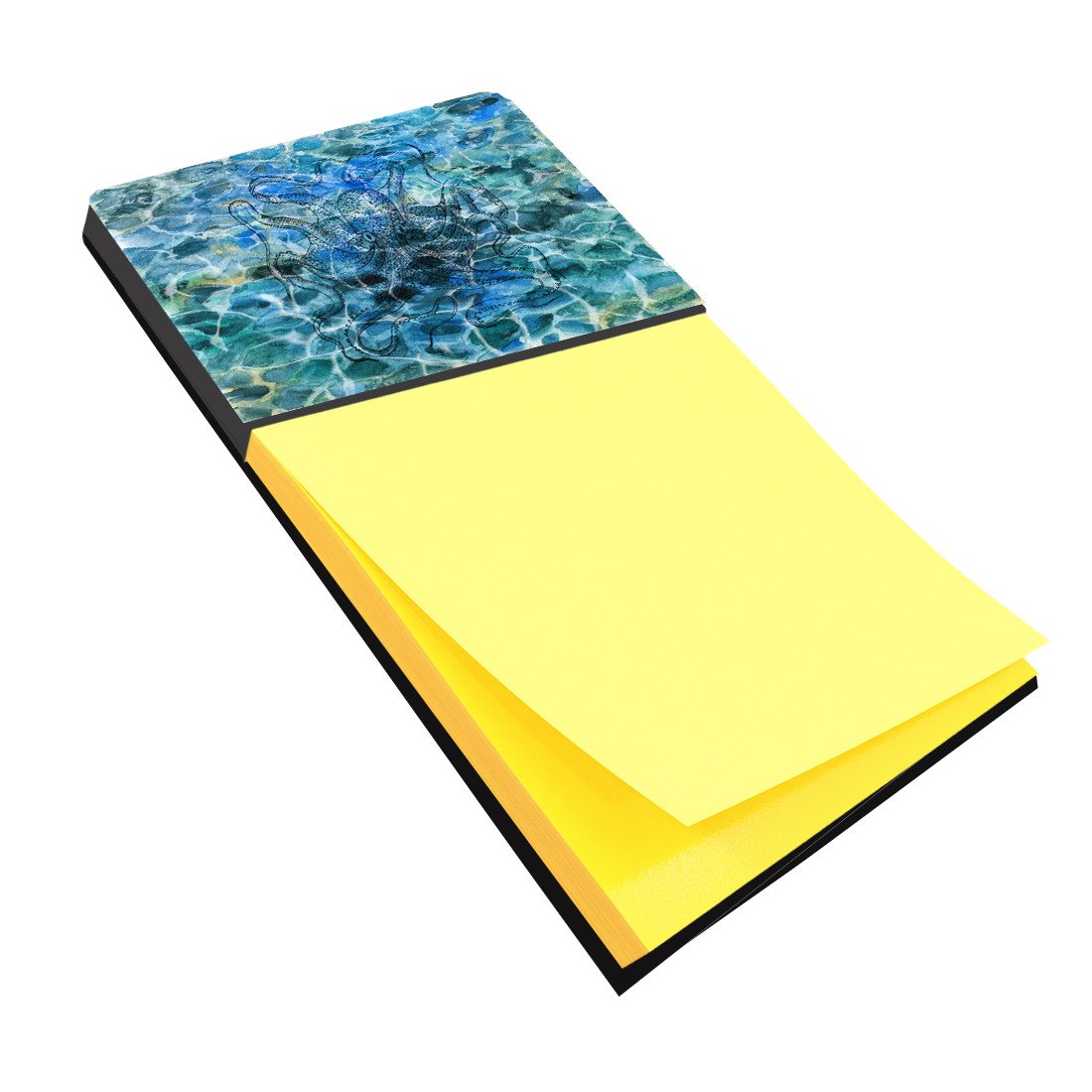 Octopus Under water Watercolor Sticky Note Holder Refillable Dispenser Desk Accessory 3x3 Pad Gift
