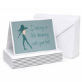 Dancing is Like Dreaming #2 Blank Cards and Envelopes Pack of 8 For Thank You Notes, Invitations & Handwritten Messages