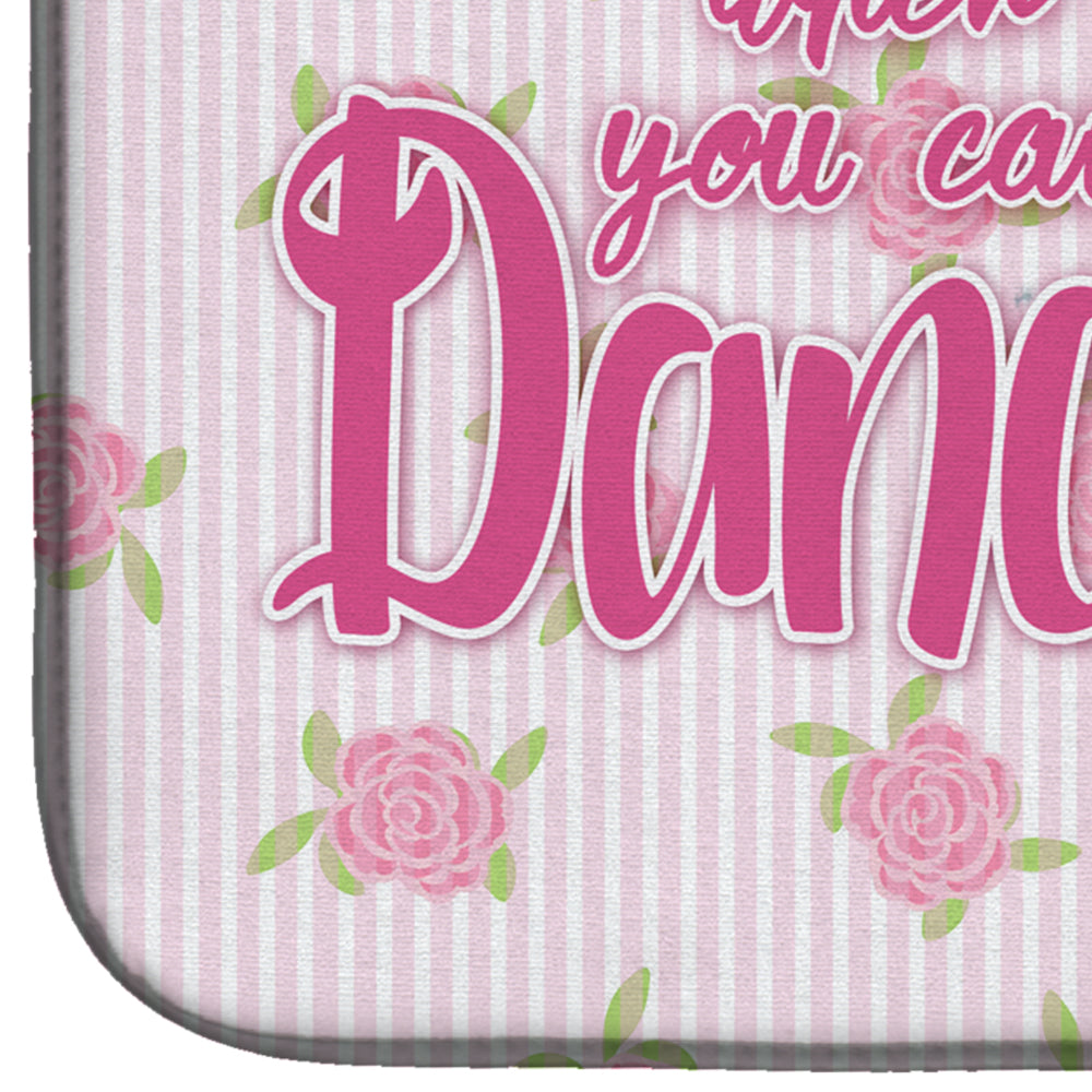 Ballet Long Dark Hair Dish Drying Mat Absorbent Dish Drying Mat Pad for Kitchen Counter Dish Drainer Mat for Countertop, 14 x 21", Multicolor