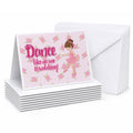 Ballet Dance Brunette Blank Cards and Envelopes Pack of 8 For Thank You Notes, Invitations & Handwritten Messages