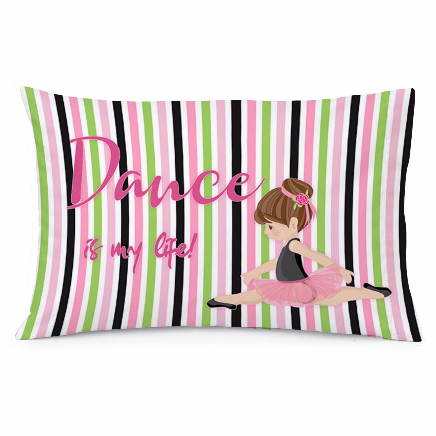 Ballet Dance is my Life Brunette Standard Pillowcase Lightweight Super Soft Easy Care Decorative Artwork Pillowcase, Standard