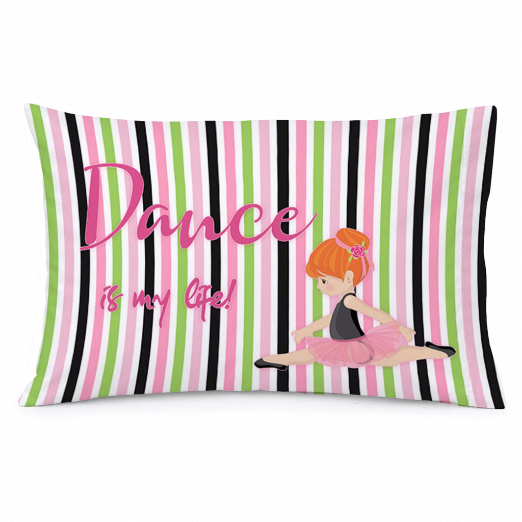 Ballet Dance is my Life Red Standard Pillowcase Lightweight Super Soft Easy Care Decorative Artwork Pillowcase, Standard