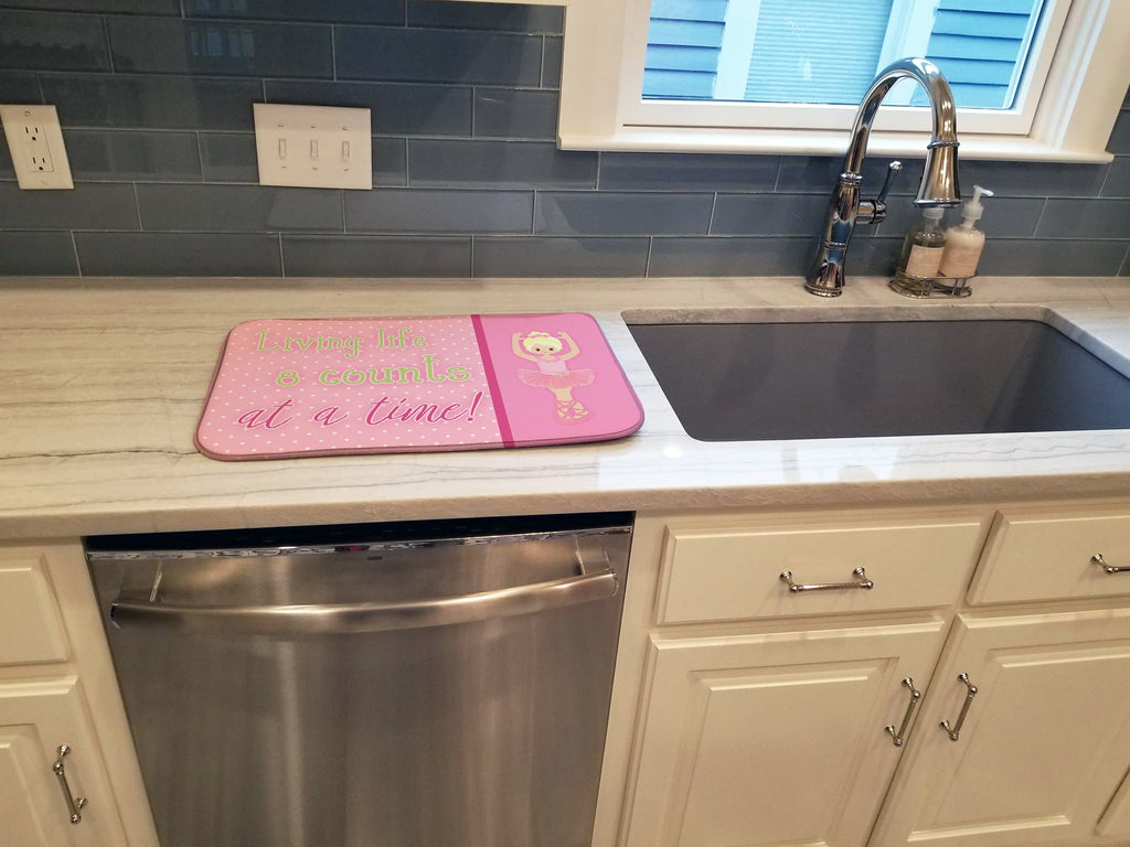 Ballet in 8 Counts Blonde Dish Drying Mat Absorbent Dish Drying Mat Pad for Kitchen Counter Dish Drainer Mat for Countertop, 14 x 21", Multicolor