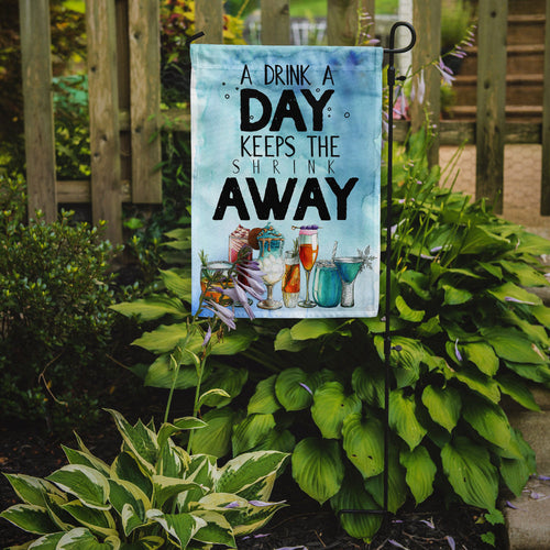 A Drink a Day Sign Garden Flag Mailbox Decorative Yard Banner Outside Patio Artwork for Flower Beds, Garden Size, Multicolor