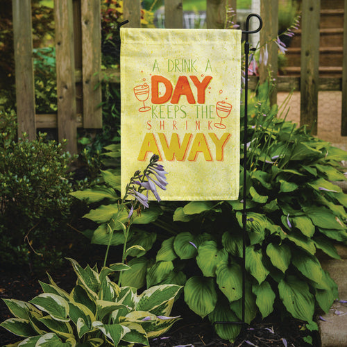 A Drink a Day Garden Flag Mailbox Decorative Yard Banner Outside Patio Artwork for Flower Beds, Garden Size, Multicolor