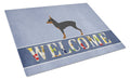 Toy Fox Terrier Welcome Cutting Board Tempered Glass Kitchen Cutting Surface, Heat Resistant Chopping, Non-Slip Feet, Food Prep & Serving