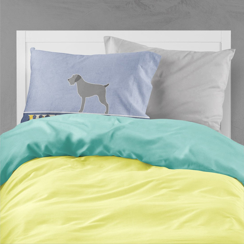 German Wirehaired Pointer Welcome Standard Pillowcase Lightweight Super Soft Easy Care Decorative Artwork Pillowcase, Standard