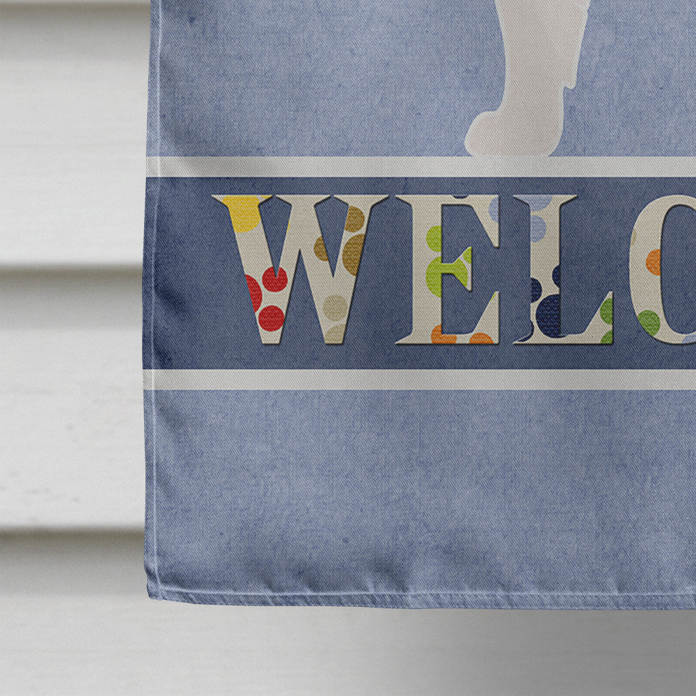 Polish Tatra Sheepdog Welcome House Flag 28x40 Porch Sleeve Pole Decorative Outside Yard Banner Artwork Wall Hanging, Polyester