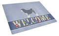 Lowchen Welcome Cutting Board Tempered Glass Kitchen Cutting Surface, Heat Resistant Chopping, Non-Slip Feet, Food Prep & Serving