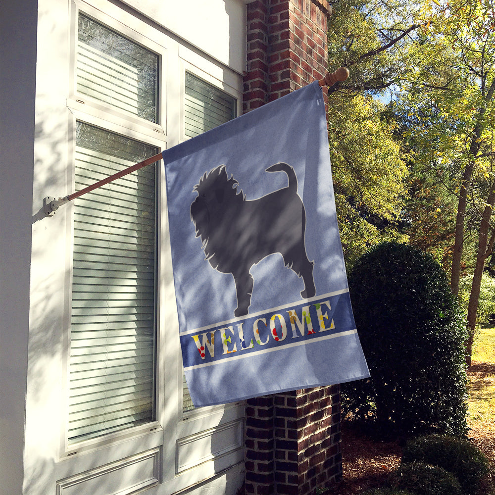 Affenpinscher Welcome House Flag 28x40 Porch Sleeve Pole Decorative Outside Yard Banner Artwork Wall Hanging, Polyester