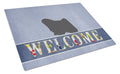 Puli Welcome Cutting Board Tempered Glass Kitchen Cutting Surface, Heat Resistant Chopping, Non-Slip Feet, Food Prep & Serving