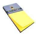 French Bulldog Cream Welcome Watercolor Sticky Note Holder Refillable Dispenser Desk Accessory 3x3 Pad Gift