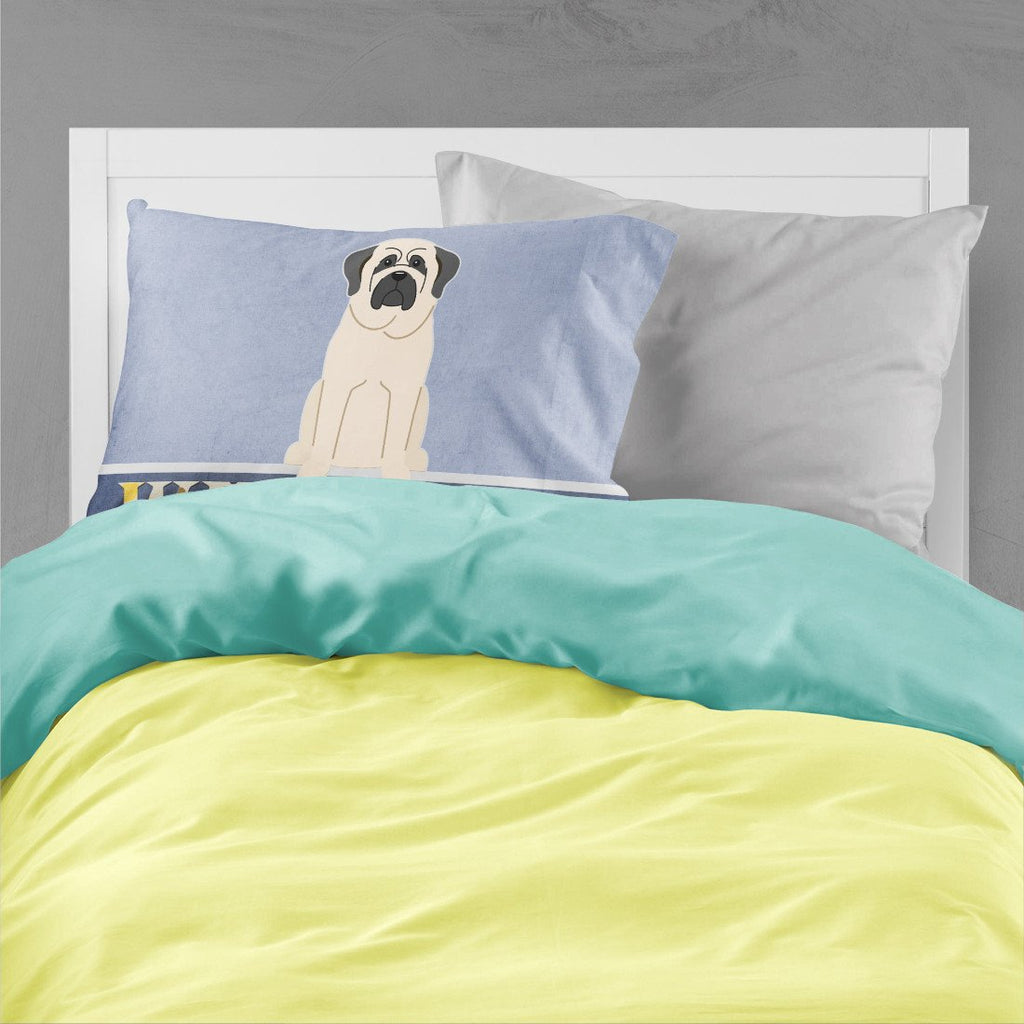 Mastiff White Welcome Standard Pillowcase Lightweight Super Soft Easy Care Decorative Artwork Pillowcase, Standard