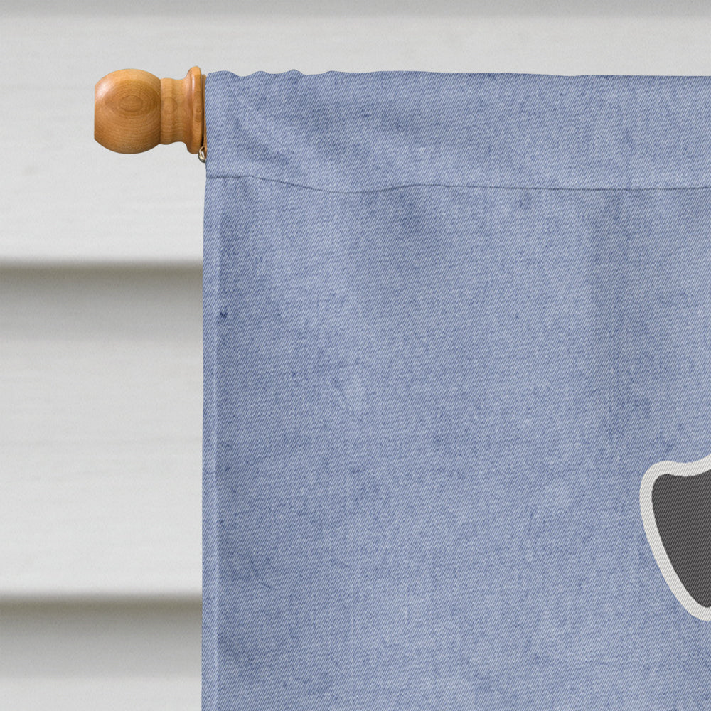 Miniature Schnauzer Black Welcome House Flag 28x40 Porch Sleeve Pole Decorative Outside Yard Banner Artwork Wall Hanging, Polyester