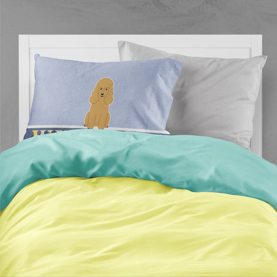 Poodle Tan Welcome Standard Pillowcase Lightweight Super Soft Easy Care Decorative Artwork Pillowcase, Standard