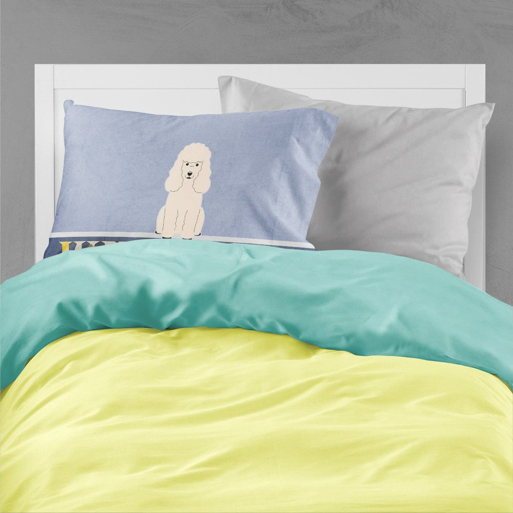 Poodle White Welcome Standard Pillowcase Lightweight Super Soft Easy Care Decorative Artwork Pillowcase, Standard
