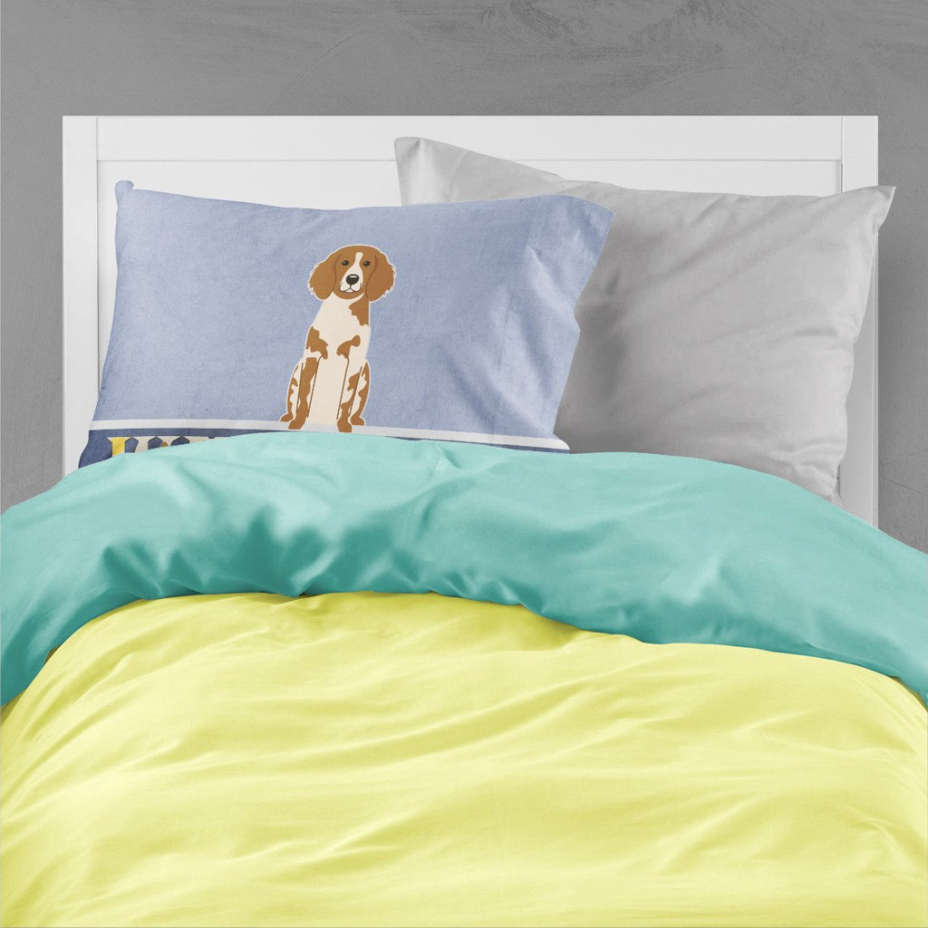 Brittany Spaniel Welcome Standard Pillowcase Lightweight Super Soft Easy Care Decorative Artwork Pillowcase, Standard