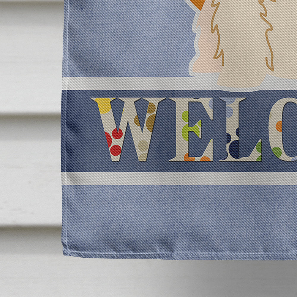 Petit Basset Griffon Veenden Welcome House Flag 28x40 Porch Sleeve Pole Decorative Outside Yard Banner Artwork Wall Hanging, Polyester