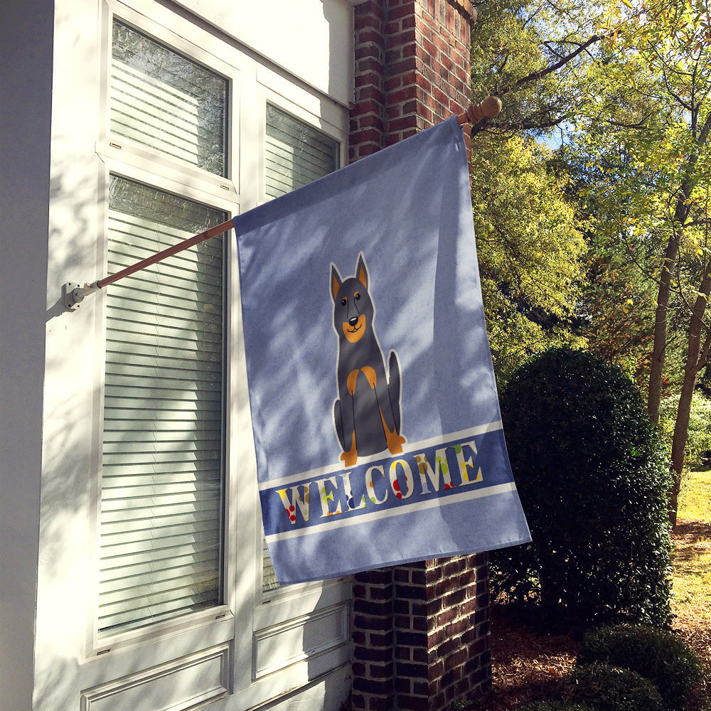 Beauce Shepherd Dog Welcome House Flag 28x40 Porch Sleeve Pole Decorative Outside Yard Banner Artwork Wall Hanging, Polyester