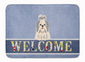 Shih Tzu Silver White Welcome Memory Foam Kitchen Mat Machine Washable Anti-Fatigue Cushion Comfort Bath or Kitchen Rug