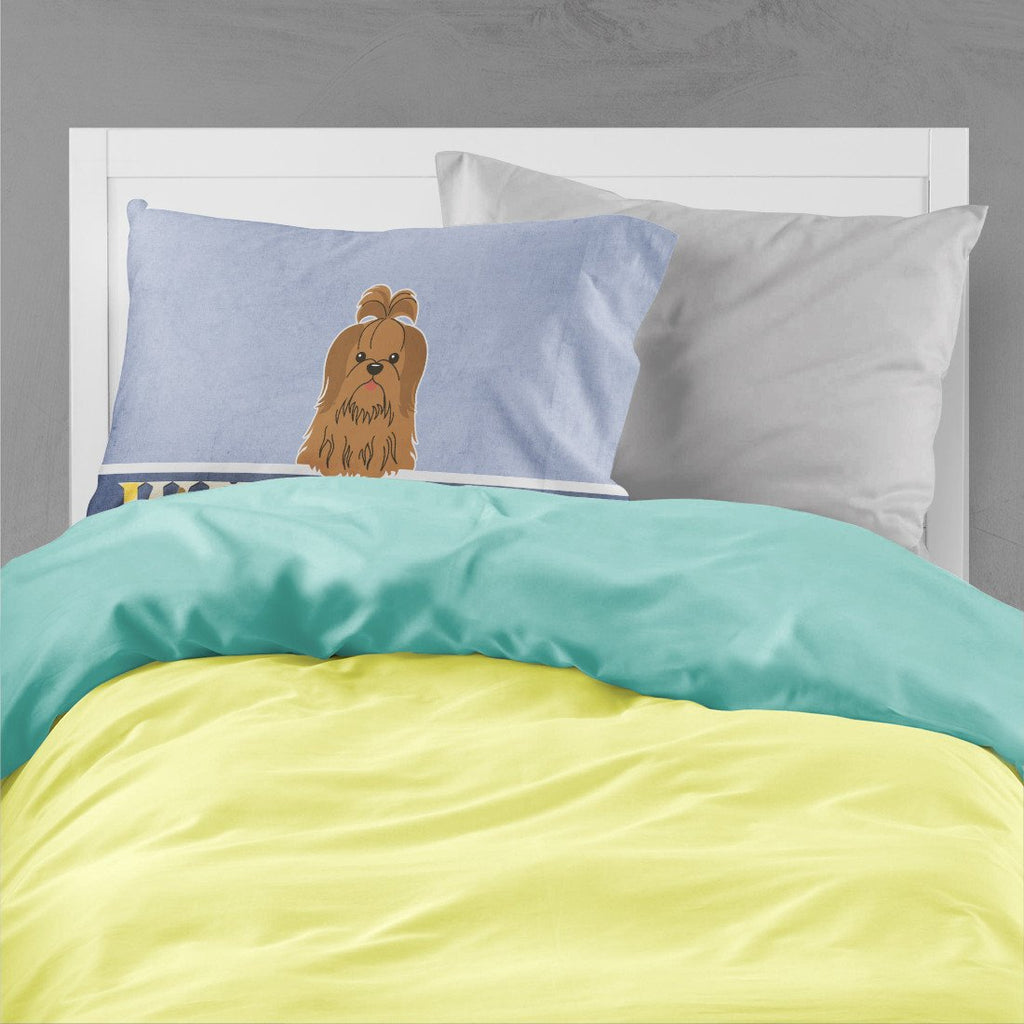 Shih Tzu Silver Chocolate Welcome Standard Pillowcase Lightweight Super Soft Easy Care Decorative Artwork Pillowcase, Standard