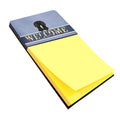 Pekingese Black Welcome Watercolor Sticky Note Holder Refillable Dispenser Desk Accessory 3x3 Pad Gift