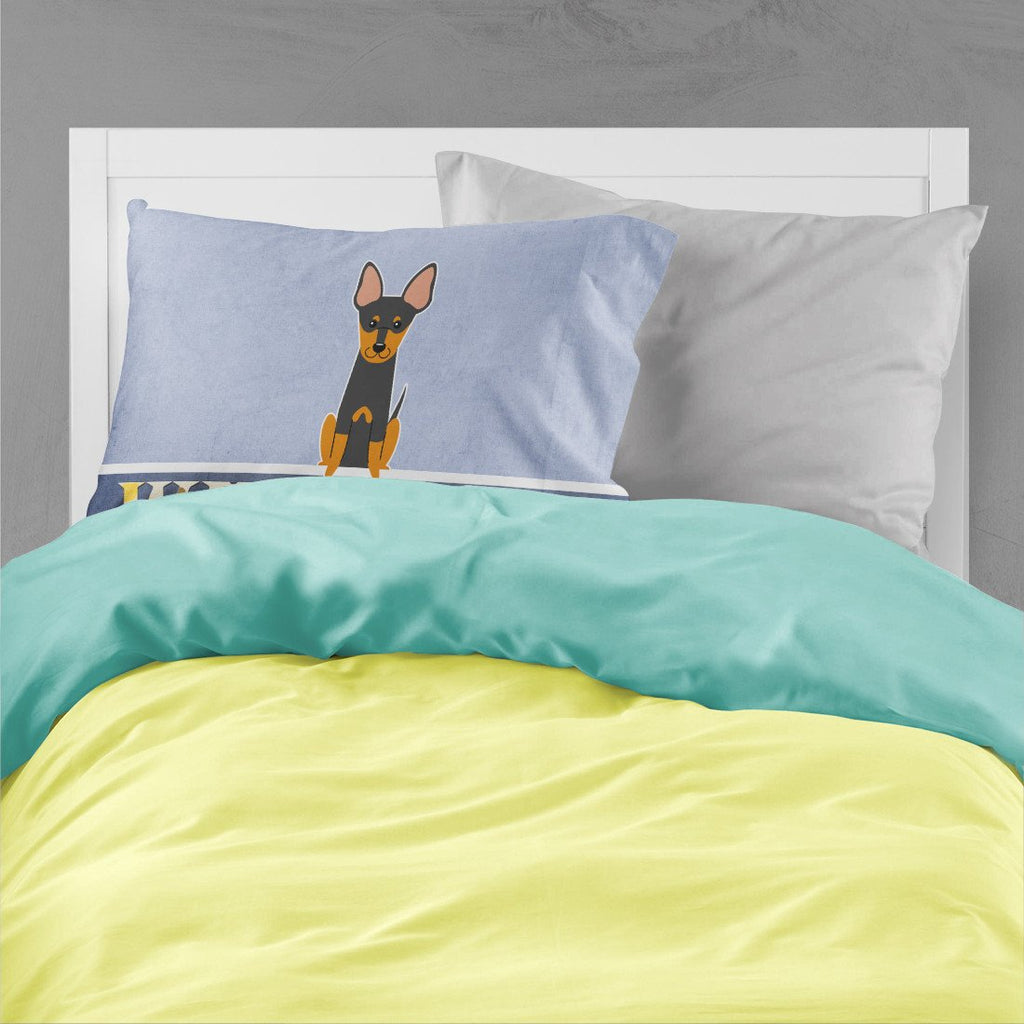 English Toy Terrier Welcome Standard Pillowcase Lightweight Super Soft Easy Care Decorative Artwork Pillowcase, Standard