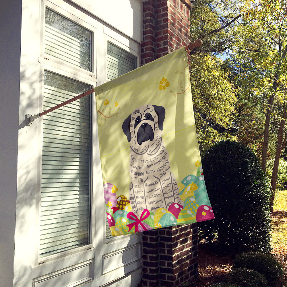 Easter Eggs Mastiff Brindle White House Flag 28x40 Porch Sleeve Pole Decorative Outside Yard Banner Artwork Wall Hanging, Polyester