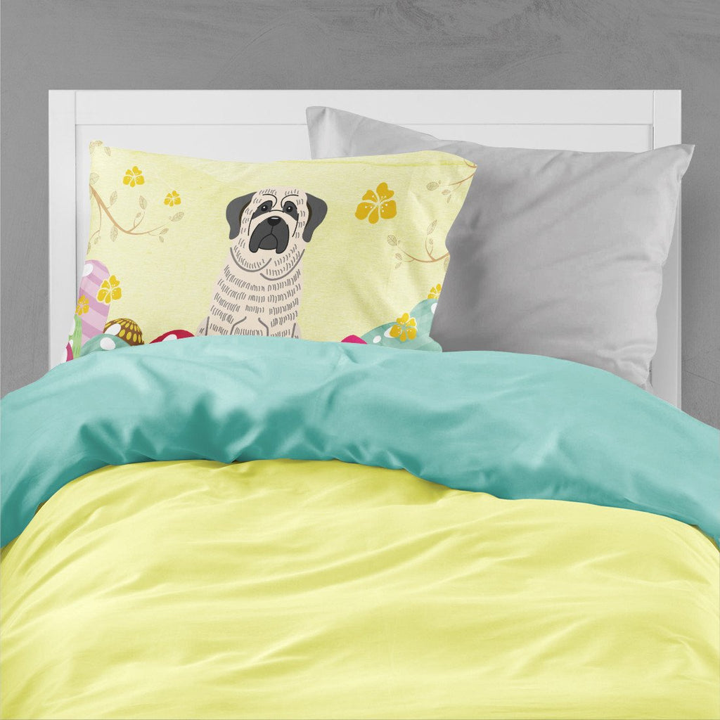 Easter Eggs Mastiff Brindle White Standard Pillowcase Lightweight Super Soft Easy Care Decorative Artwork Pillowcase, Standard