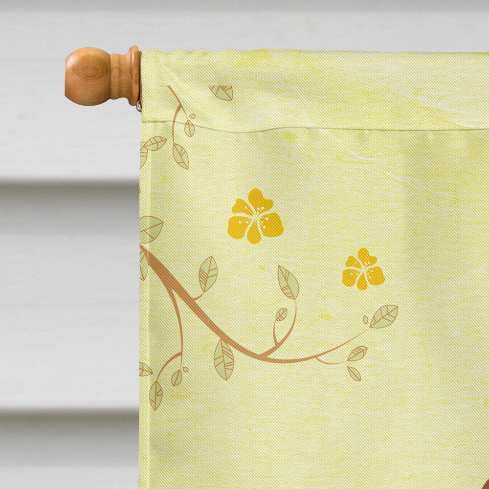 Easter Eggs Basset Hound House Flag 28x40 Porch Sleeve Pole Decorative Outside Yard Banner Artwork Wall Hanging, Polyester